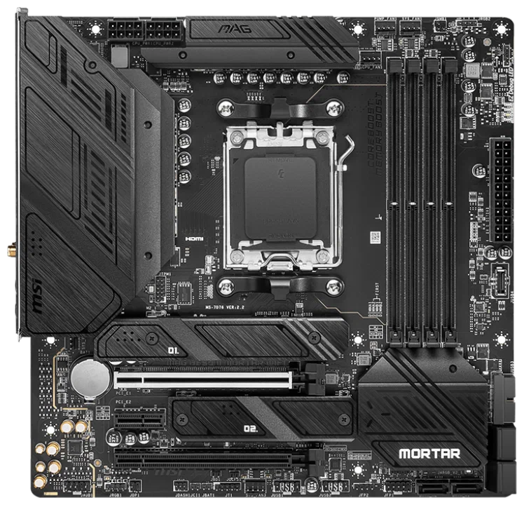 Материнская плата MSI MAG B650M MORTAR WIFI, AM5, DDR5, mATX