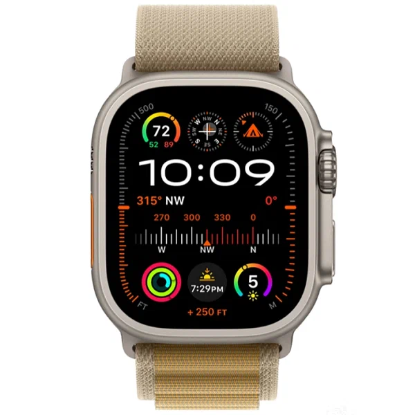 Умные смарт-часы Apple Watch Ultra 2 (2024) 49мм, GPS+Cellular, Natural Titanium Case, Tan Alpine Loop