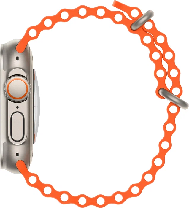 Умные смарт-часы Apple Watch Ultra 2, 49мм, GPS+Cellular, Titanium Case, Orange Ocean Band