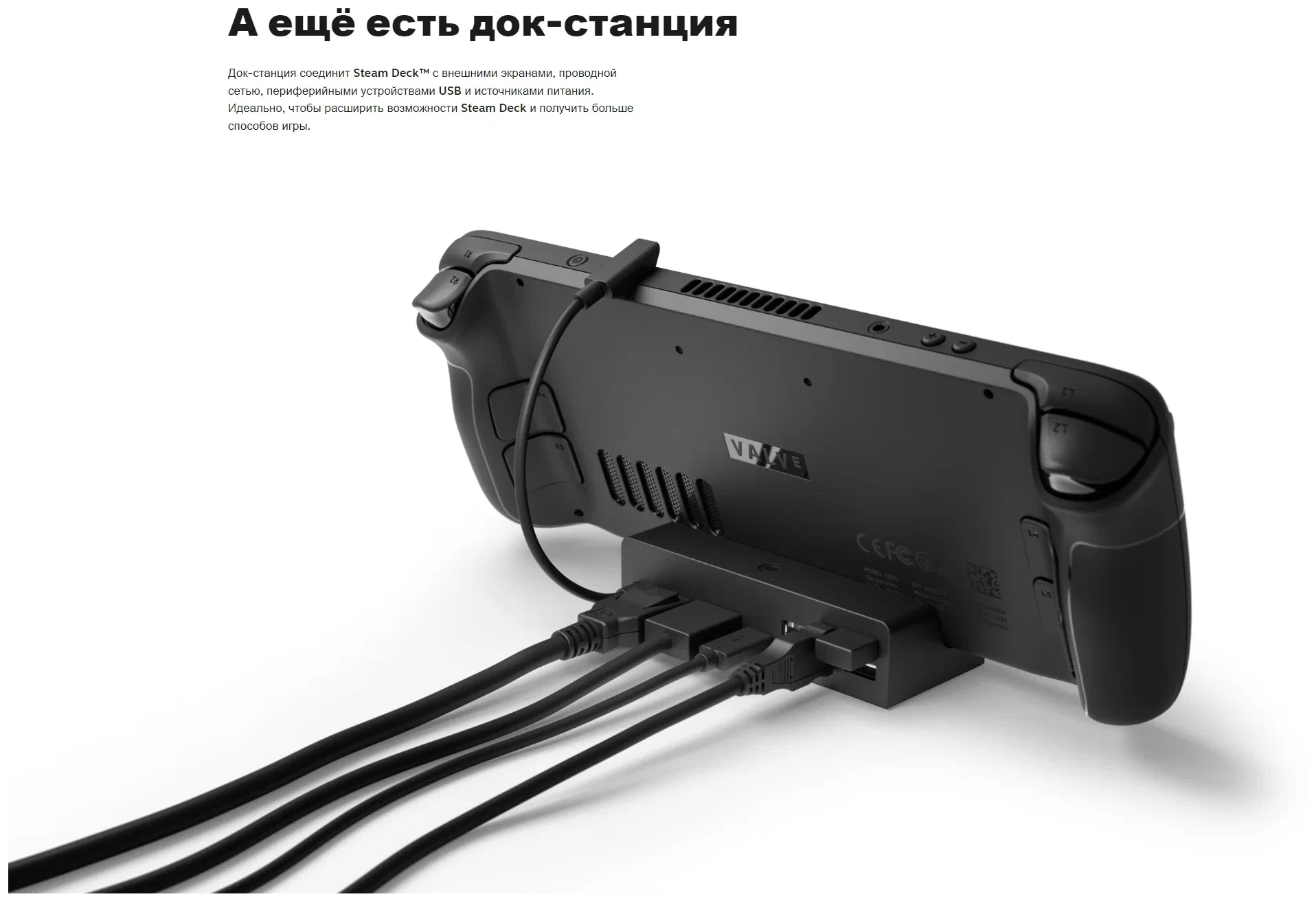 Игровая приставка Valve Steam Deck 256 GB SSD Black