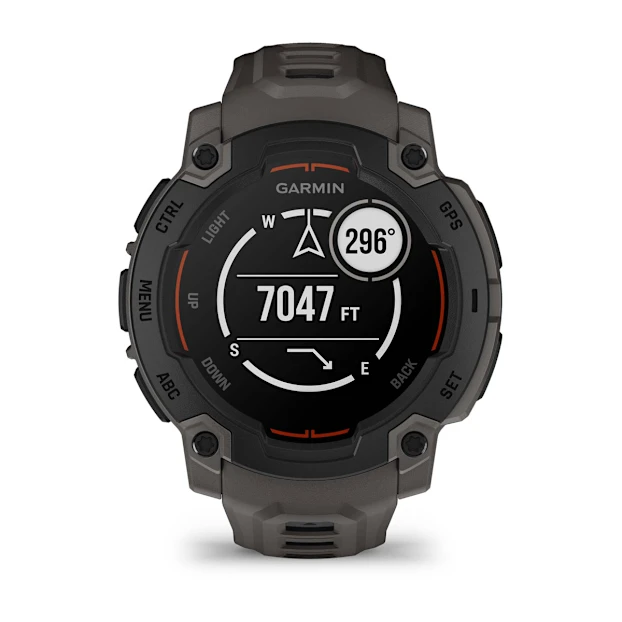 Умные смарт-часы Garmin Instinct E, 45 mm, GPS, Black with Charcoal Band