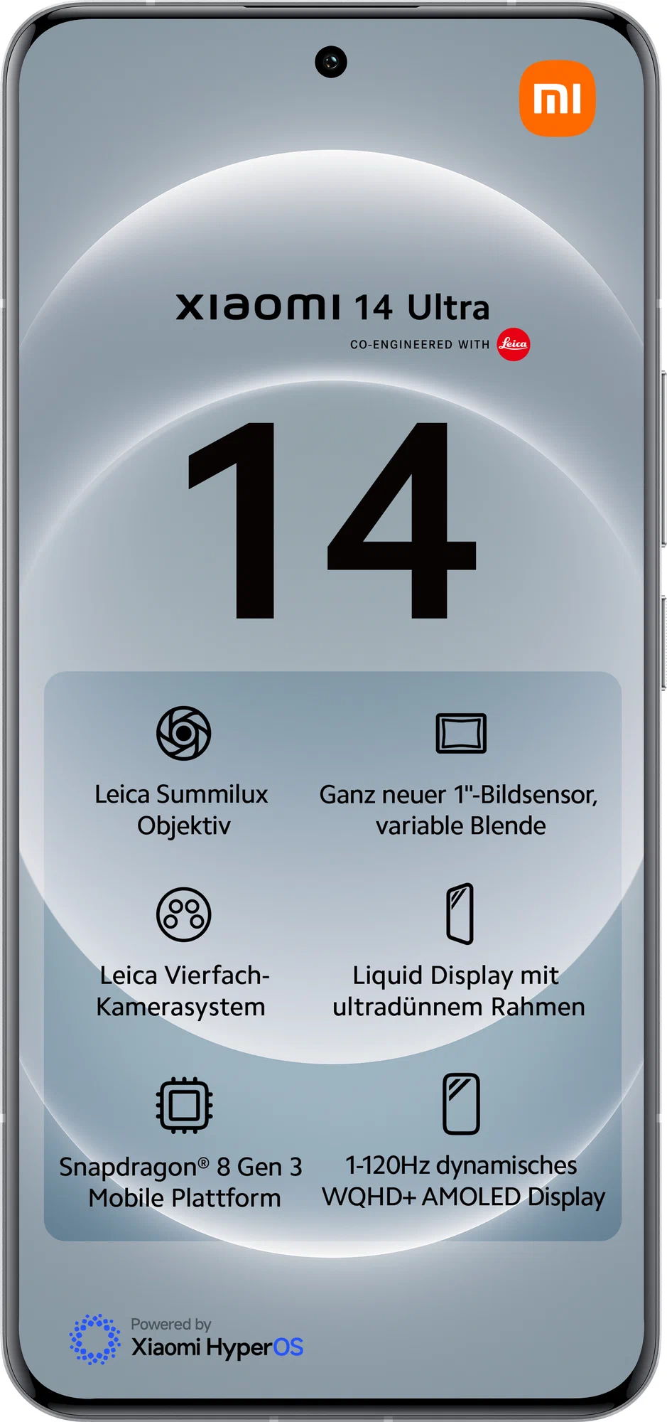 Смартфон Xiaomi 14 Ultra 12/256 GB, Dual nano SIM, White