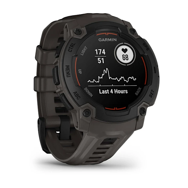 Умные смарт-часы Garmin Instinct E, 45 mm, GPS, Black with Charcoal Band