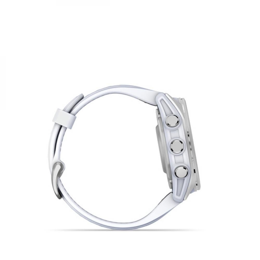 Умные смарт-часы Garmin Fenix 8, 43 mm, NFC, GPS, Silver Whitestone Silicone Band