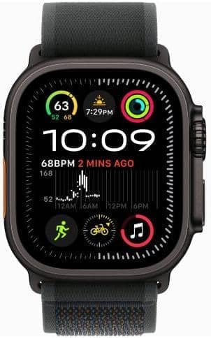 Умные смарт-часы Apple Watch Ultra 2 (2024) 49мм, GPS+Cellular, Black Titanium Case, Black Trail Loop