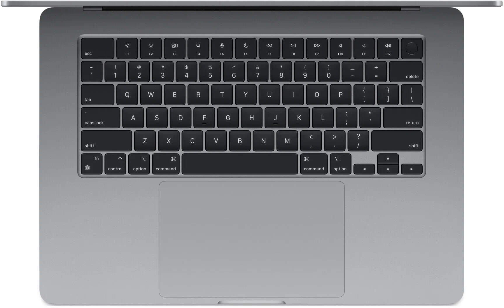 15.3" Ноутбук Apple MacBook Air 15 M2 (2023), 8 GB RAM/256 GB SSD, 8 CPU/10 GPU, Space Gray, английская клавиатура