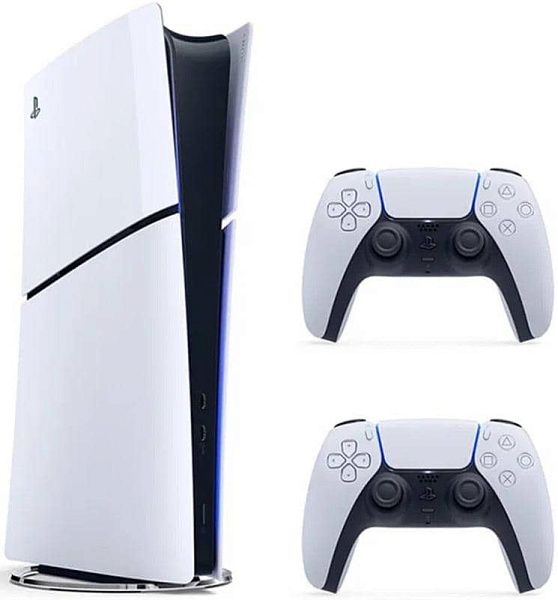 Игровая приставка Sony PlayStation 5 Slim Digital Edition, без дисковода, 1000 GB SSD, 2 геймпада