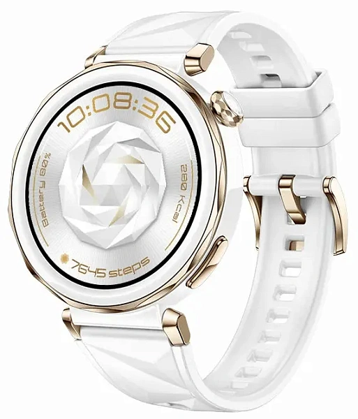 Умные смарт-часы Huawei Watch GT 5 Pro, 42 mm, Bluetooth, NFC, White/Gold