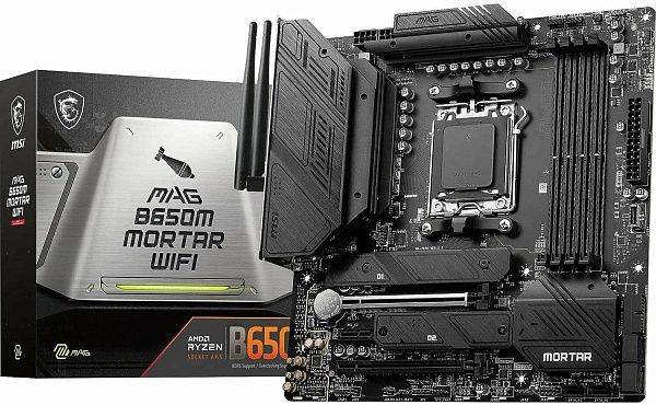 Материнская плата MSI MAG B650M MORTAR WIFI, AM5, DDR5, mATX