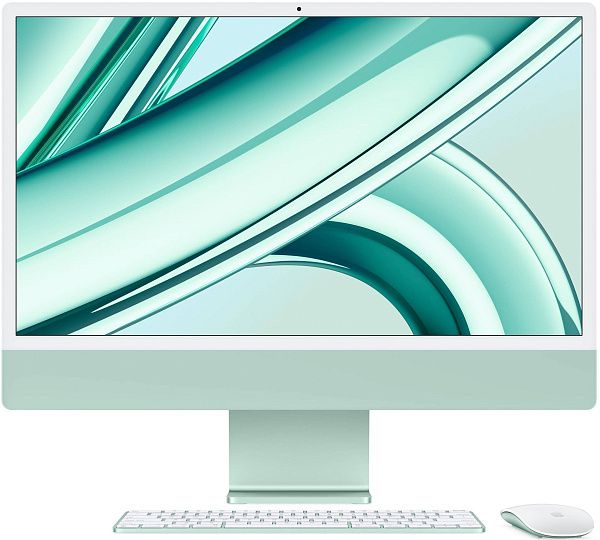 Моноблок Apple iMac 24" М3 (2023), 8 GB RAM/512 GB SSD, 8 CPU/10 GPU, Gigabit Ethernet, Green, английская клавиатура