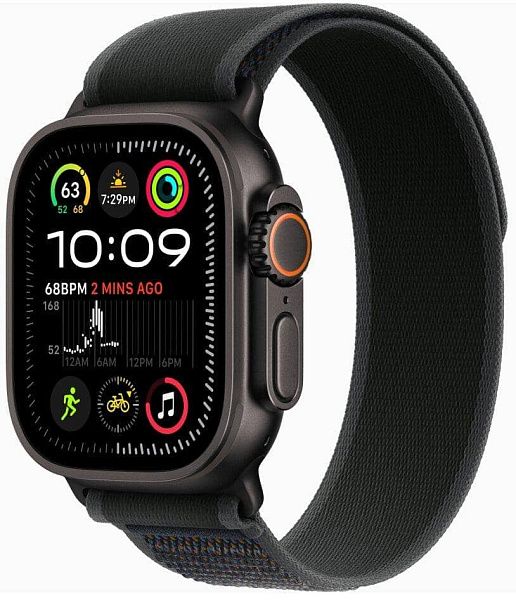Умные смарт-часы Apple Watch Ultra 2 (2024) 49мм, GPS+Cellular, Black Titanium Case, Black Trail Loop