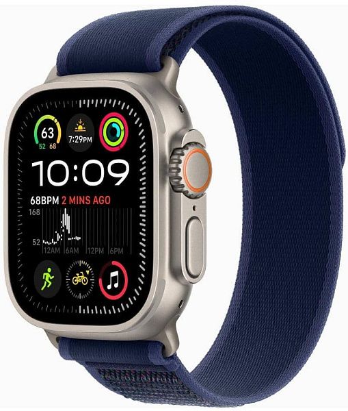 Умные смарт-часы Apple Watch Ultra 2 (2024) 49мм, GPS+Cellular, Natural Titanium Case, Blue Trail Loop