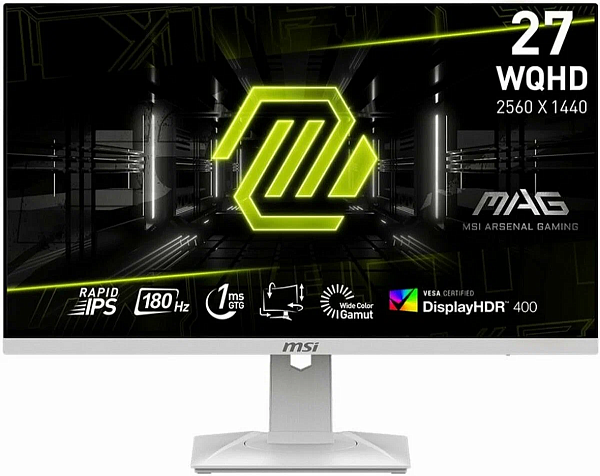 27" Монитор MSI MAG274QRFW, 2560x1440, 170 Гц, IPS, White