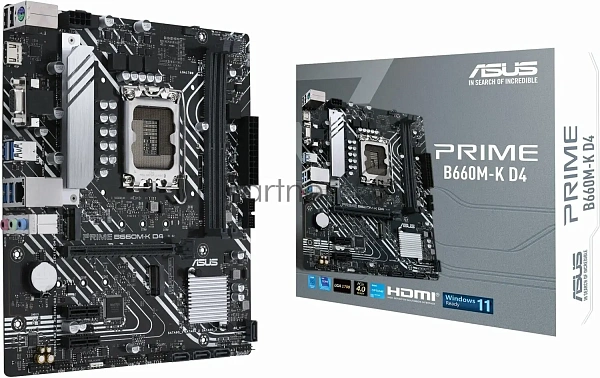 Материнская плата Asus Prime B660M-K D4, LGA1700, mATX