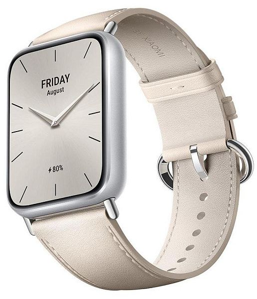 Умные смарт-часы Xiaomi Smart Band 9 Pro, 46 mm, NFC, Silver/Cream