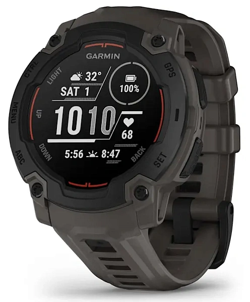 Умные смарт-часы Garmin Instinct E, 45 mm, GPS, Black with Charcoal Band