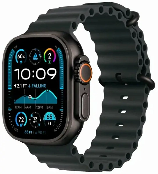 Умные смарт-часы Apple Watch Ultra 2 (2024) 49мм, GPS+Cellular, Black Titanium Case, Black Ocean Band