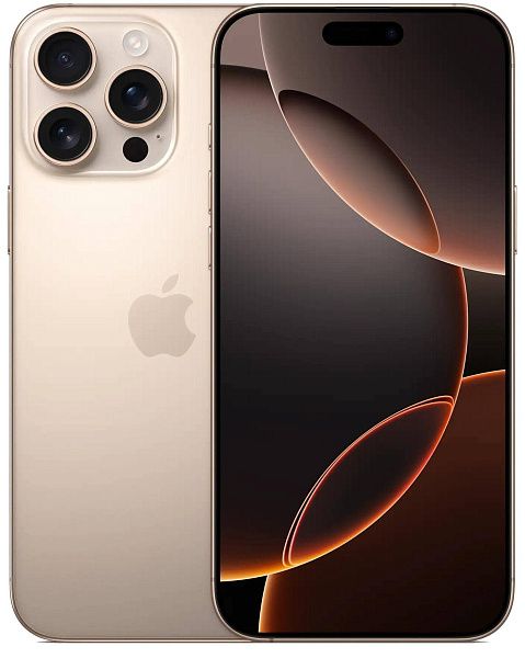 Смартфон Apple iPhone 16 Pro Max 256 GB, Dual: nano SIM + eSIM, Desert Titanium